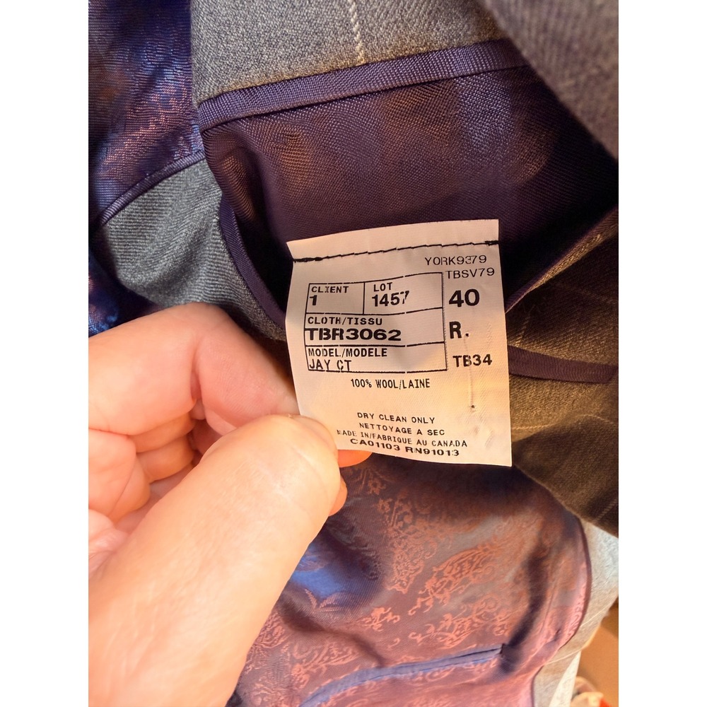 Ted Baker Endurance 40R Gray Windowpane Wool Sport Coat Blazer‎ JAYCI - Picture 12 of 12